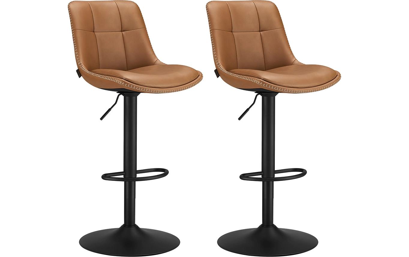 VASAGLE Barhocker 2er Set 48 x 90 cm/112 cm, Braun