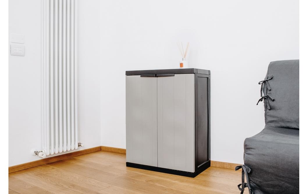 Toomax Schrank Bios midi 65 x 85 cm Schwarz/Warmgrau