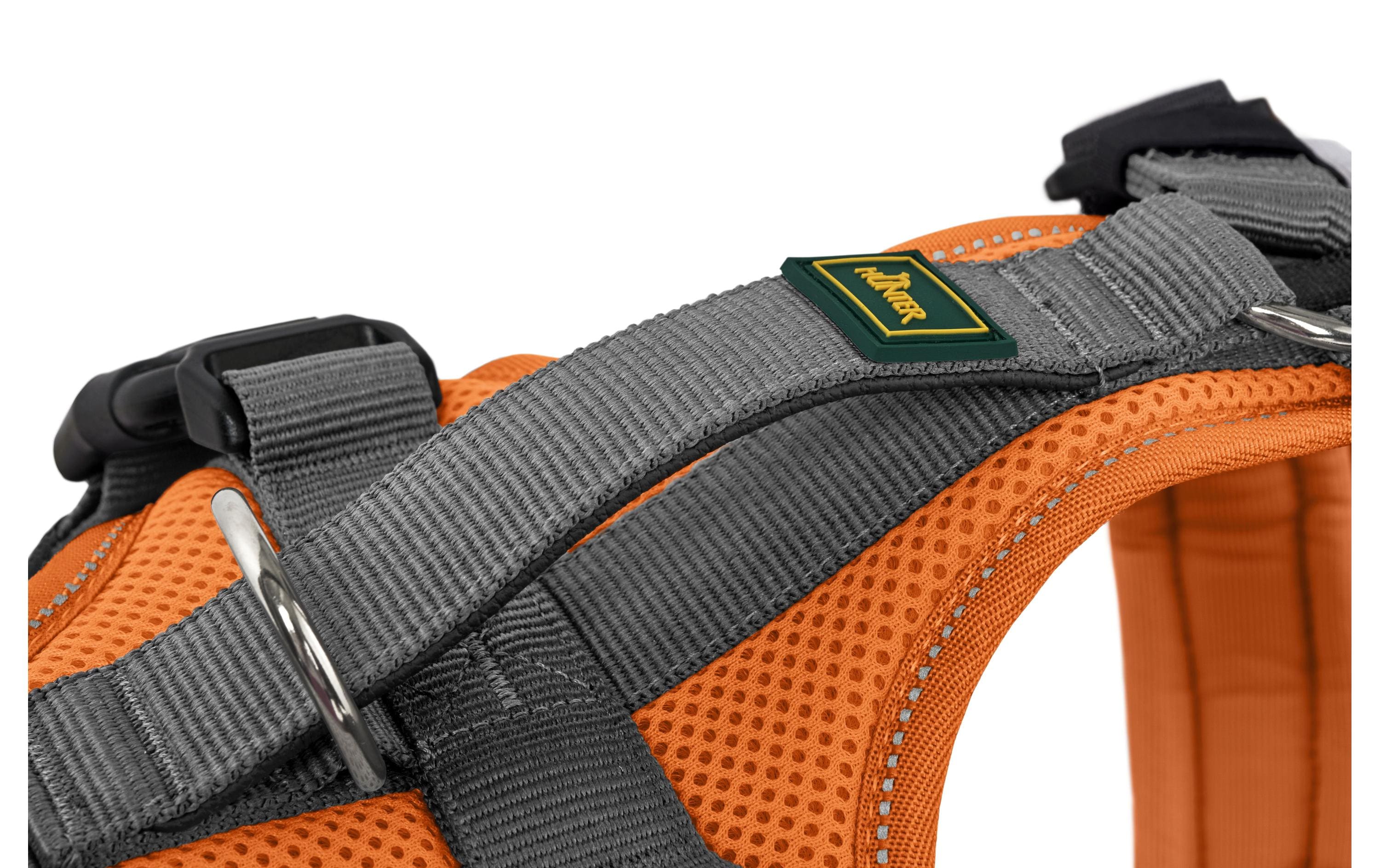 Hunter Geschirr Maldon UP L orange/grau