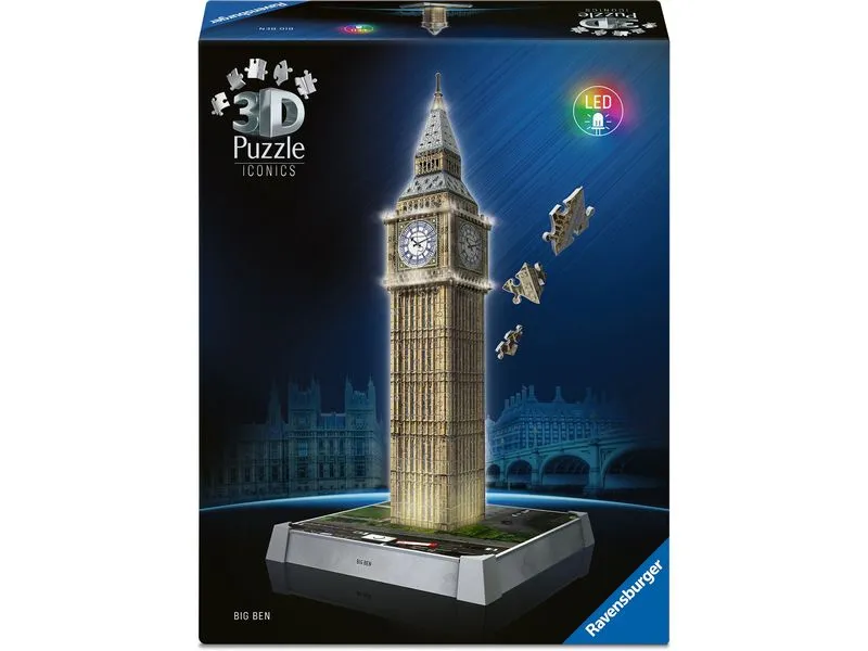 Ravensburger 3D Puzzle Iconics Big Ben with Light Ravensburger 3D Puzzle Iconics Big Ben with Light