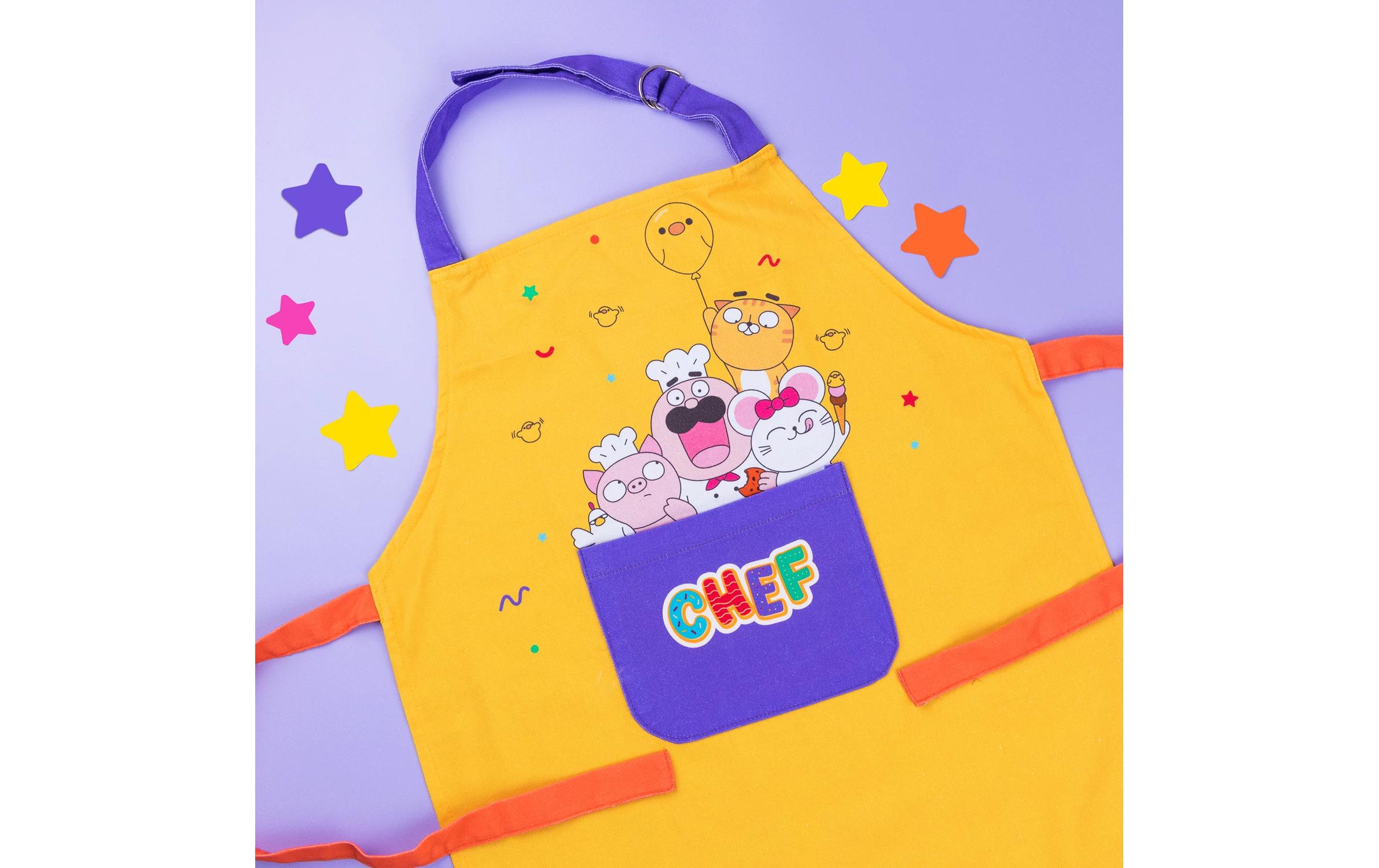 Chefclub Kochschürze mit Fronttasche Gelb