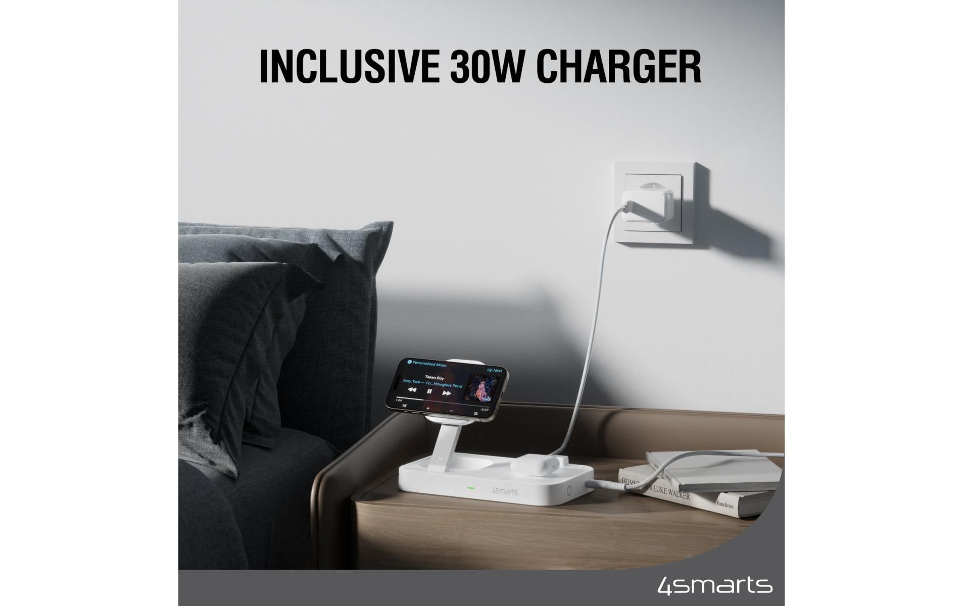 4smarts Wireless Charger Qi2 Weiss 4smarts Wireless Charger Qi2 Weiss