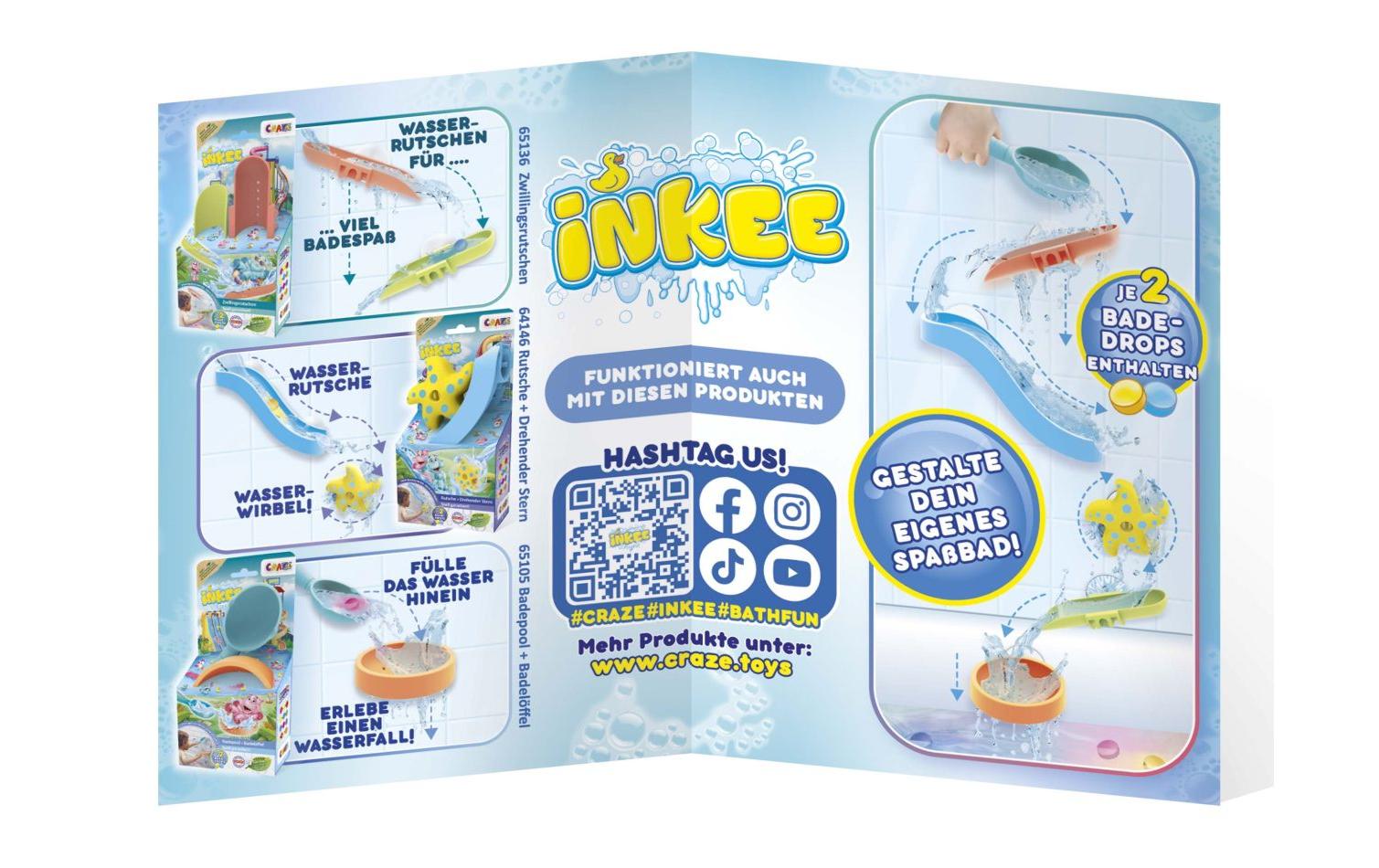 Craze Badespass Inkee Bad Doppelrutschen 2 Stück