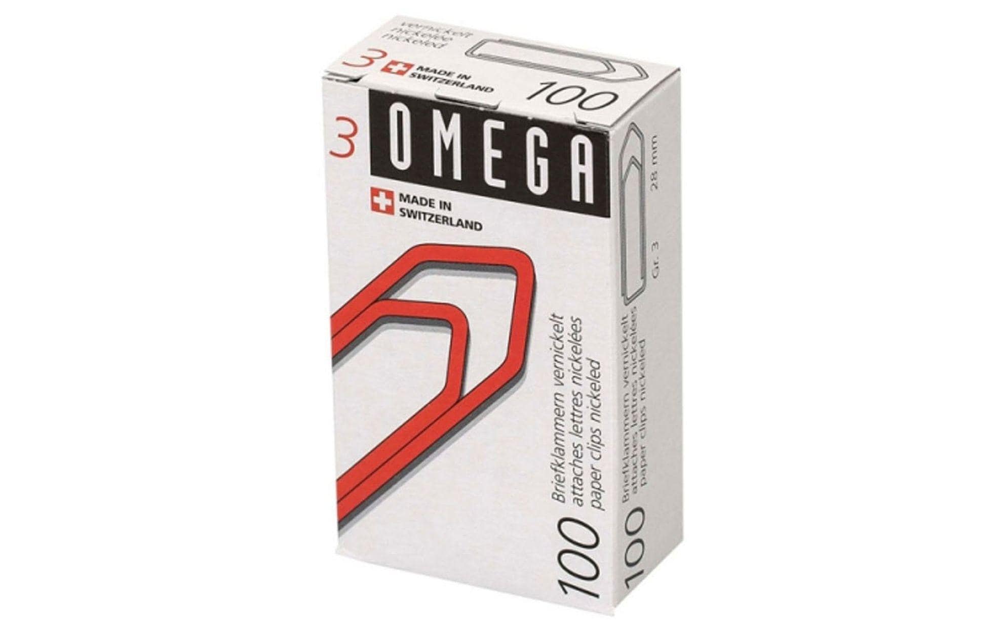 Omega Büroklammer No3 28 mm 100 Stück