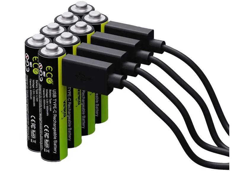 Verico Akku 8x AAA 600 mAh mit USB-C Verico Akku 8x AAA 600 mAh mit USB-C