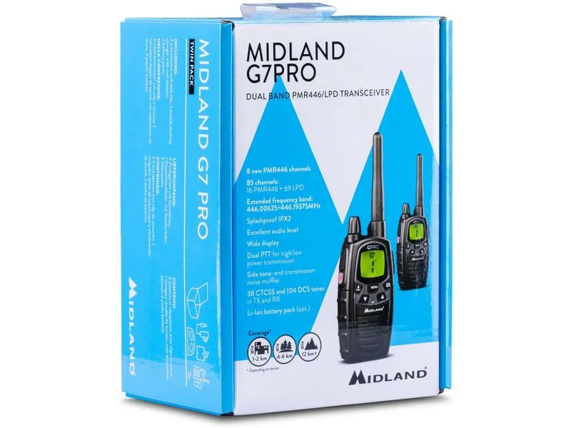 Midland G7 Pro Twin Handfunkgerät, 2er Set