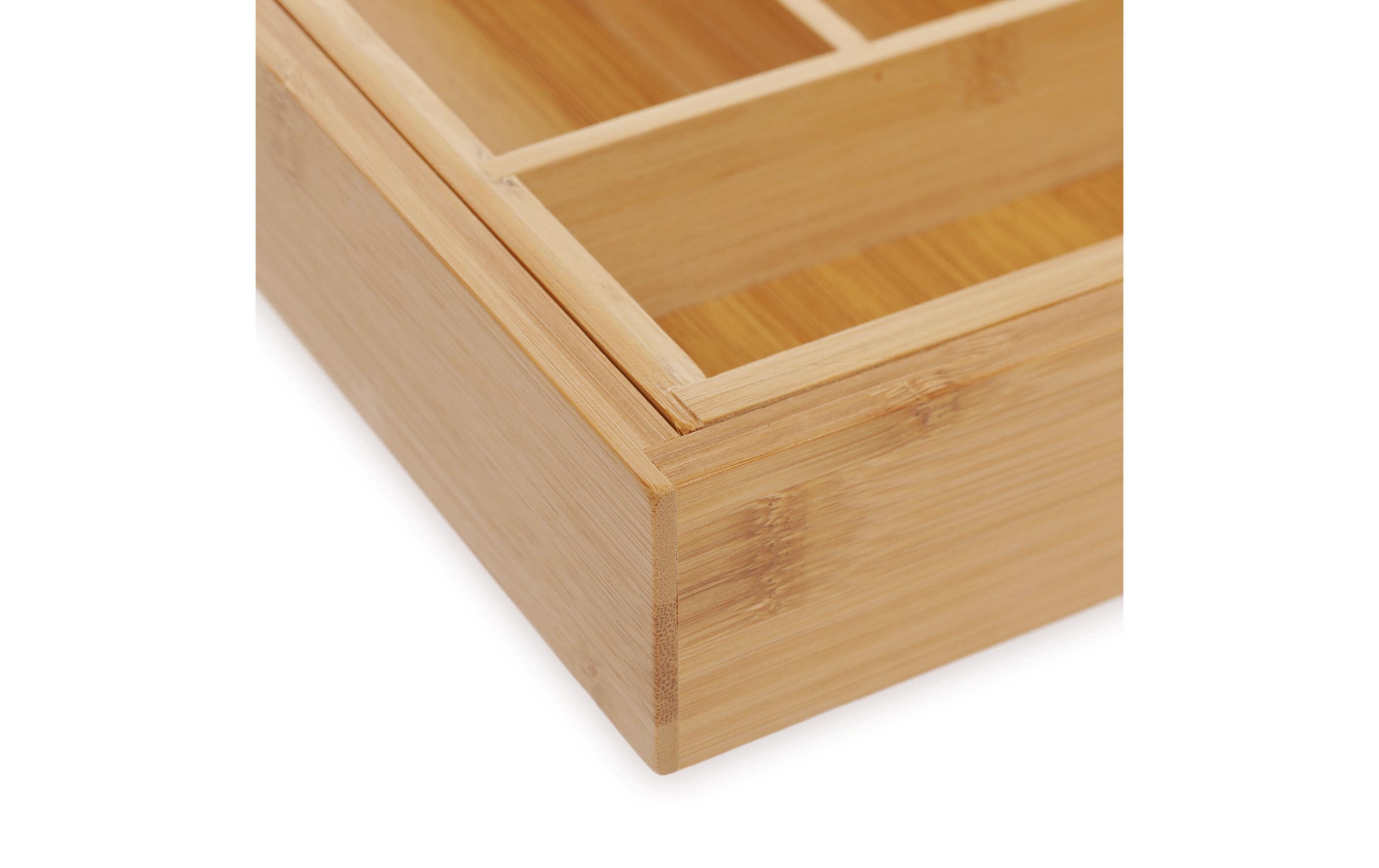 relaxdays Besteckkasten ausziehbar Hellbraun