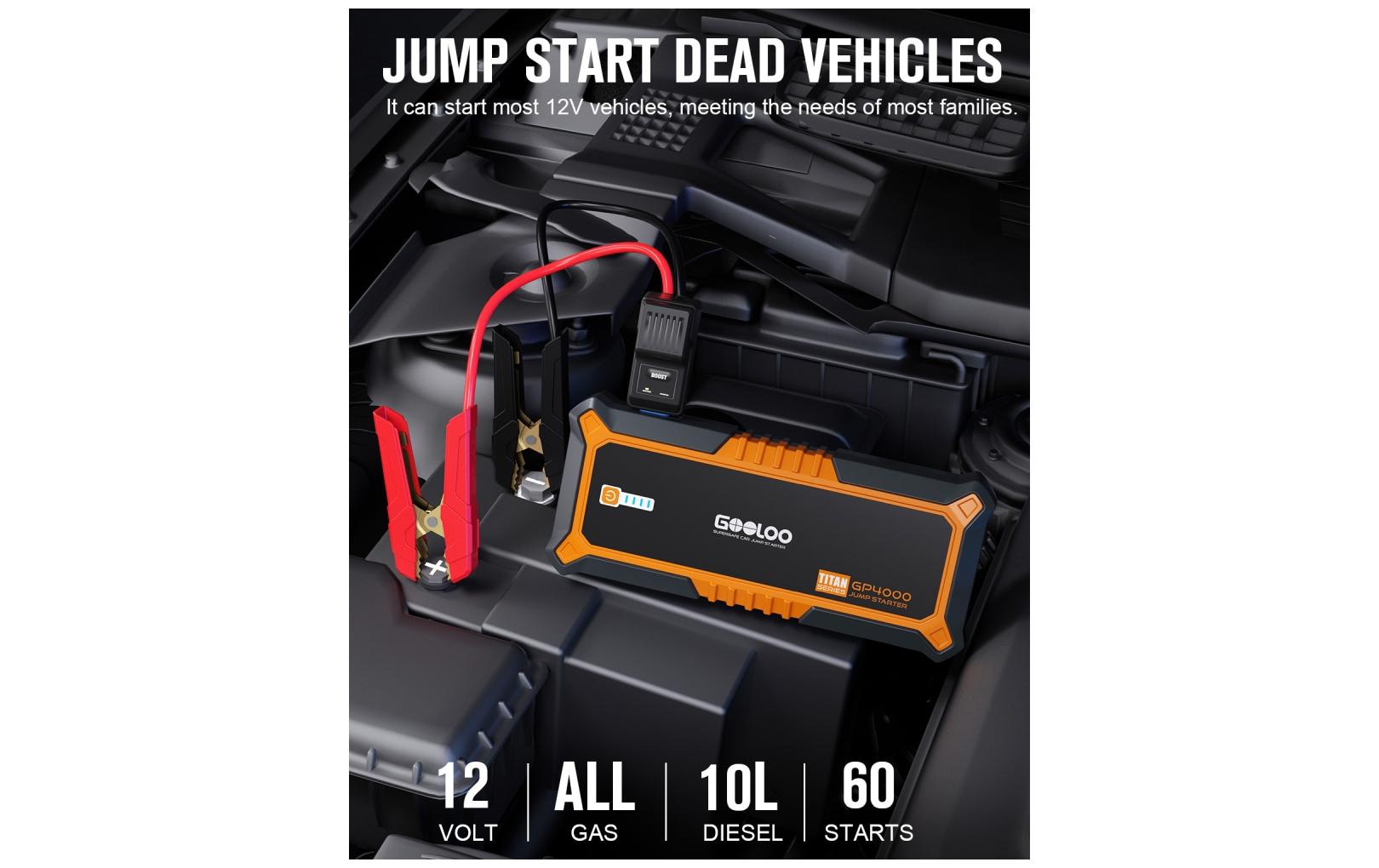 Gooloo Starterbatterie GP4000 12 V, 4000A Gooloo Starterbatterie GP4000 12 V, 4000A