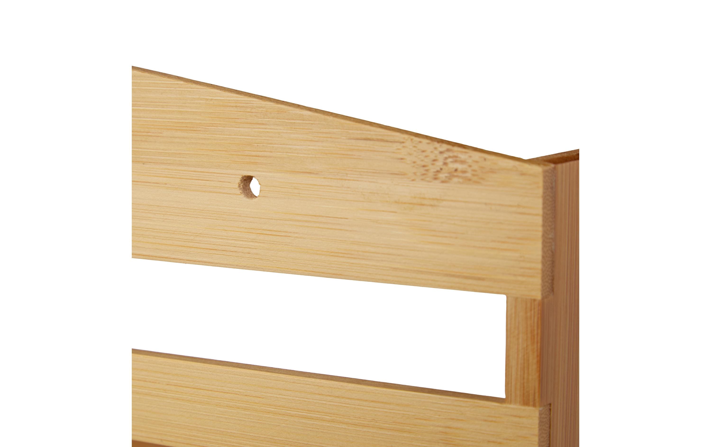 relaxdays Gewürzregal 10 Gläser Hellbraun