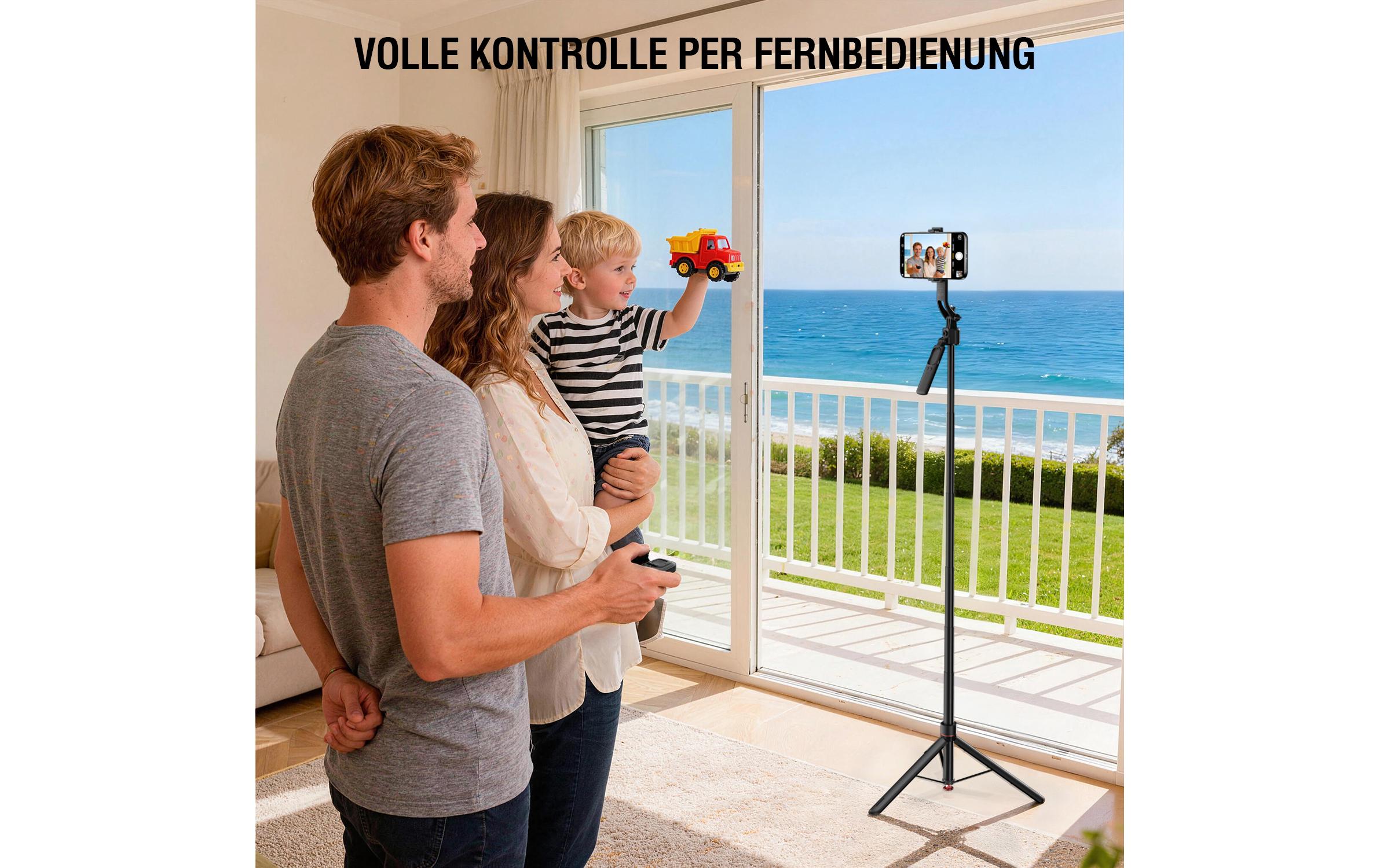 4smarts 360° AI-Stativ mit Gesichtsverfolgung inkl. Fernbedienung