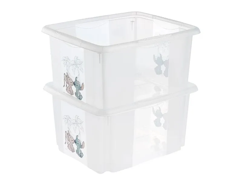 keeeper Karolina Stapelbox Kunststoff 24 l Transparent mit Motiv