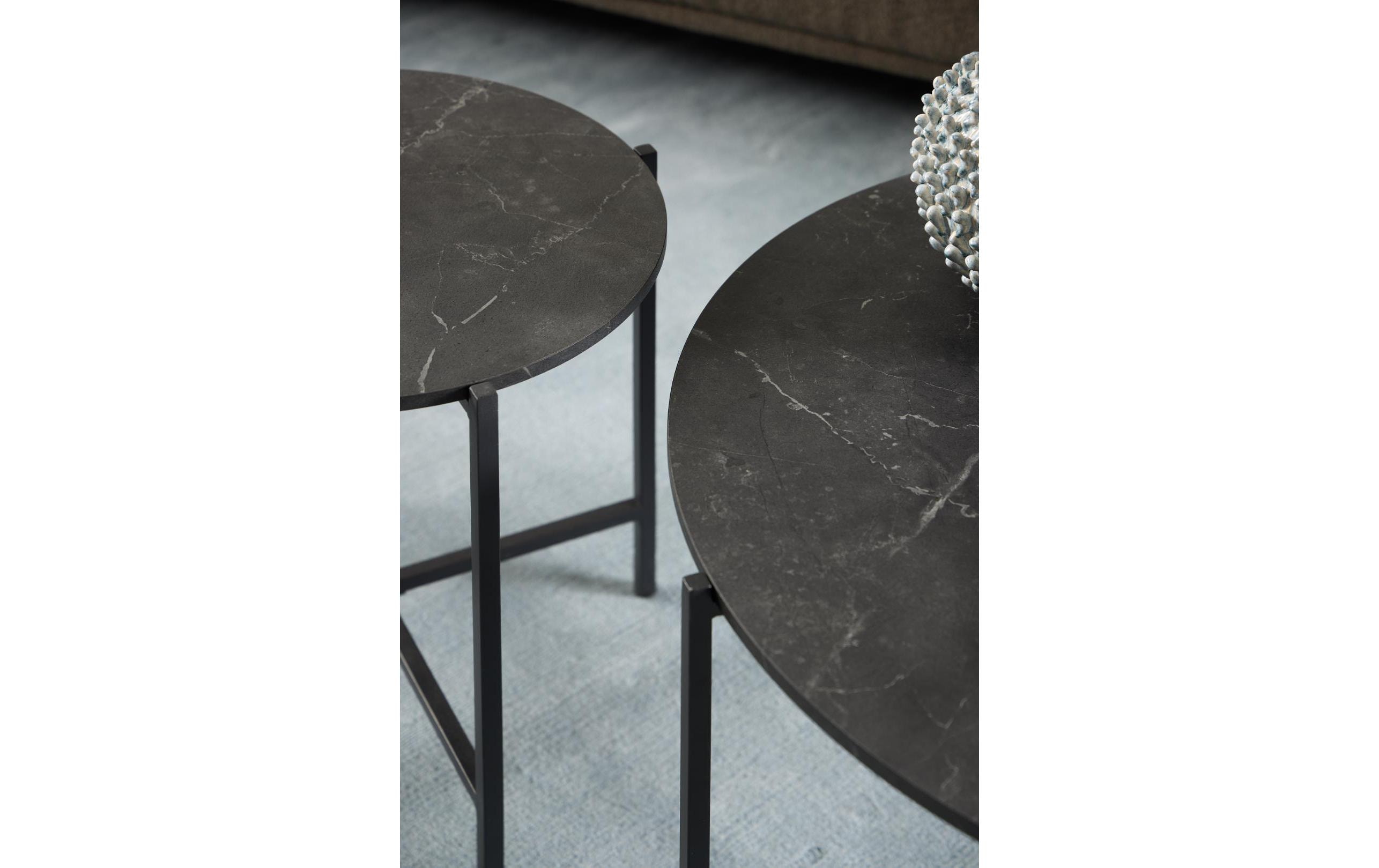 AC Design Couchtisch Lamoine Schwarz, Ø 70 x 42 cm