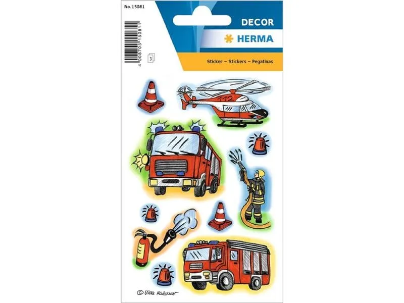 Herma Stickers Motivsticker Feuerwehr, 3 Blatt Herma Stickers Motivsticker Feuerwehr, 3 Blatt