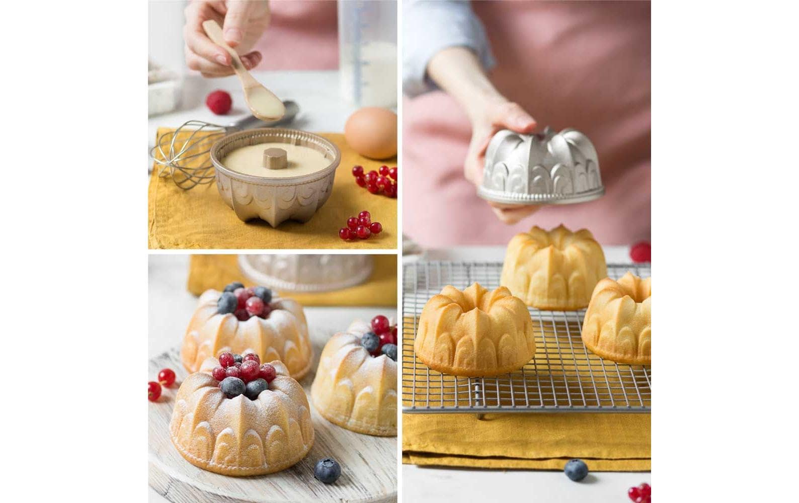 Decora Gugelhupf-Backform Gaia Ø 10 cm, Champagner