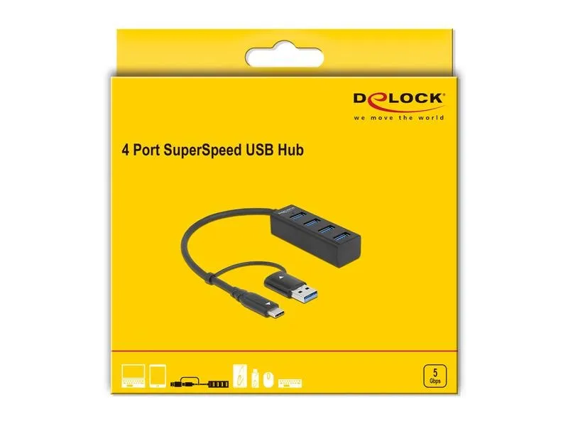 Delock USB-Hub 3.0 Typ-C