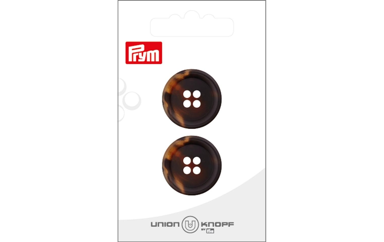 Prym Union Knopf Knöpfe Polyester 23 mm, 2 Stück, Dunkelbraun
