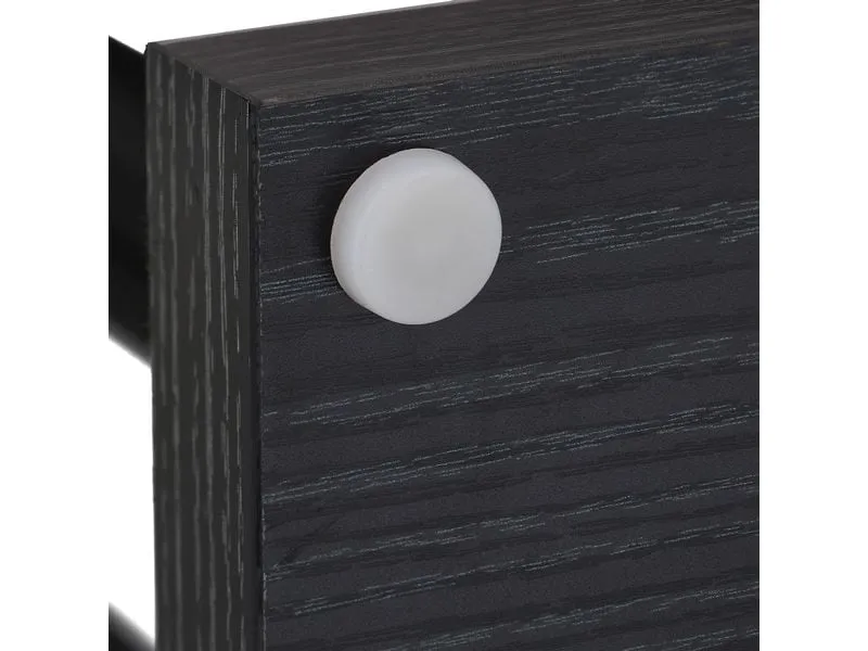 relaxdays Blumentreppe Stahl / MDF, Schwarz, 117 cm