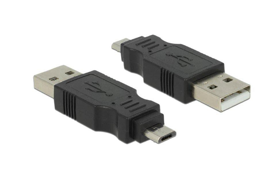Delock USB 2.0 Adapter USB-A Stecker - USB-MicroB Stecker