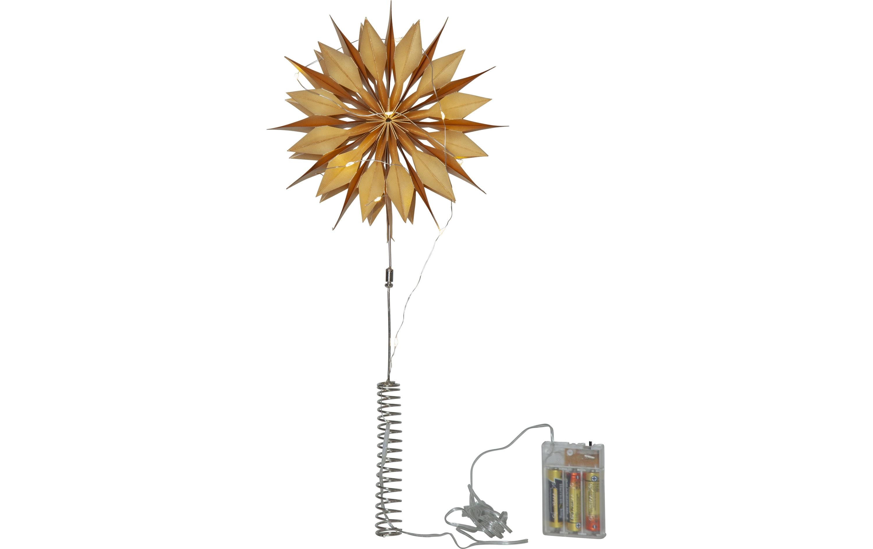 Star Trading Baumspitze Flinga, 43 cm, Gold