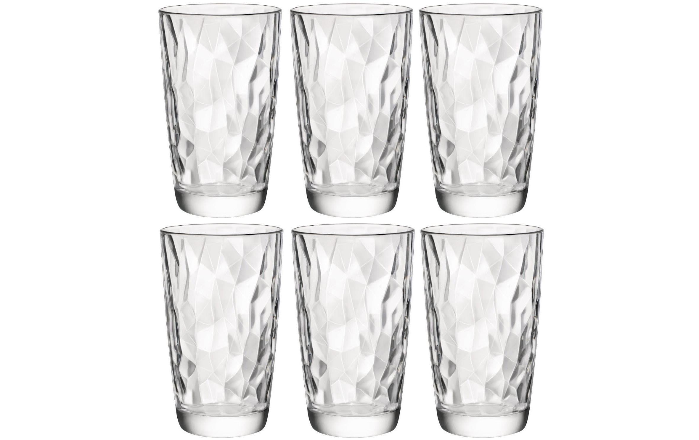 Bormioli Rocco Longdrinkglas Diamond 470 ml, 6 Stück, Transparent