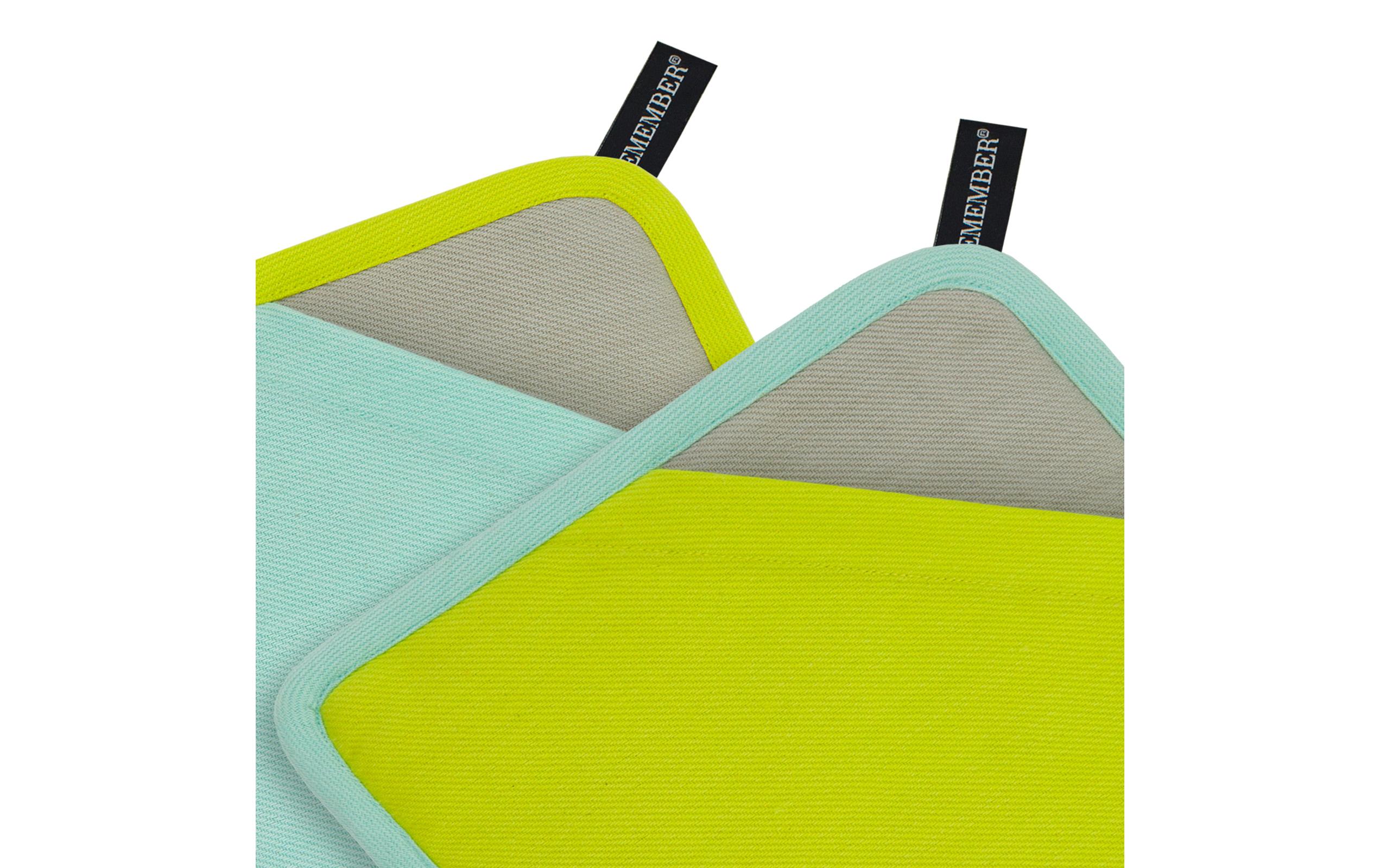Remember Topflappen Lemon Grau/Lime Green Metallic/Mint