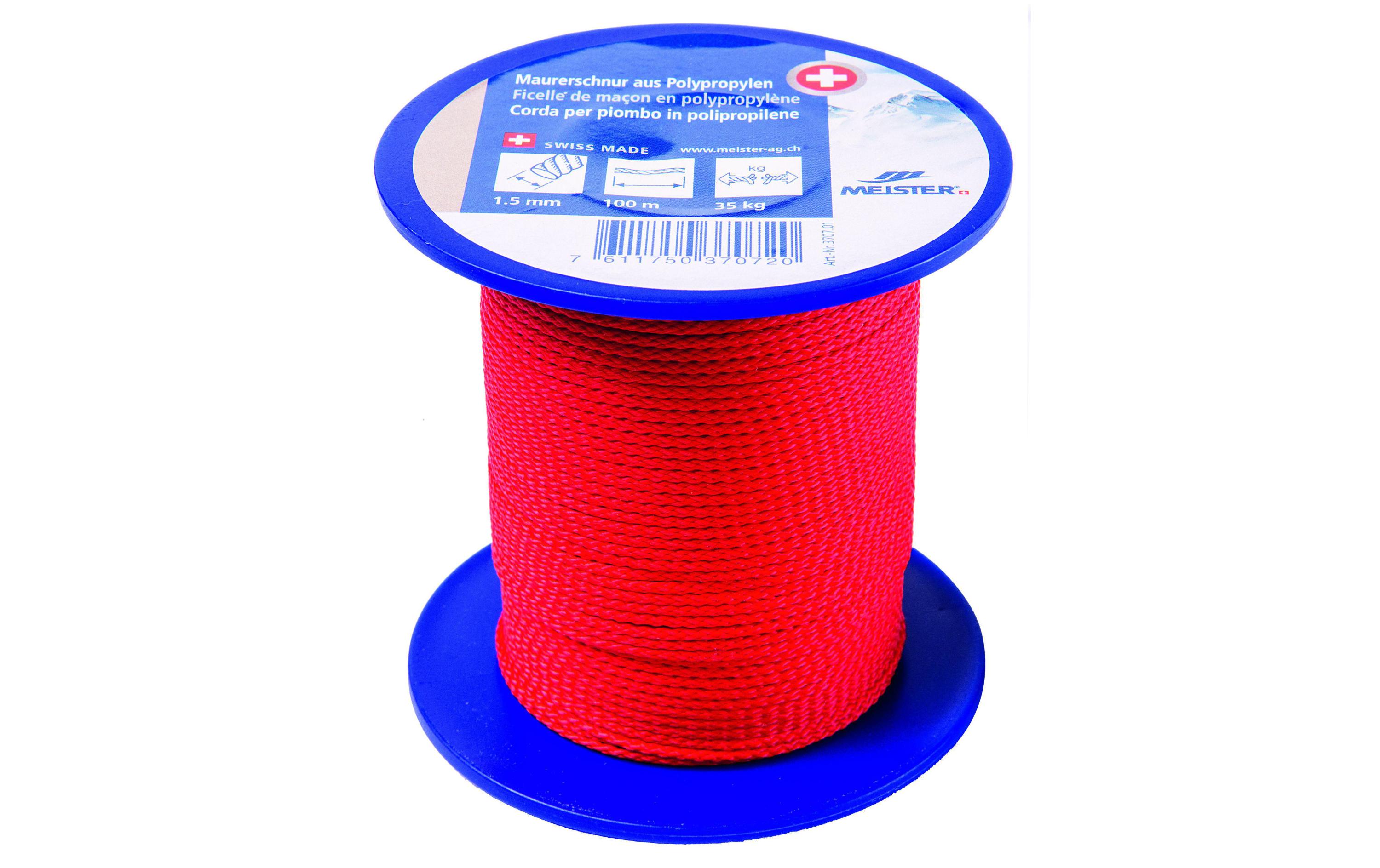 Meister Maurerschnur Ø 1,5 mm, 100 m, 35 kg, Rot Meister Maurerschnur Ø 1,5 mm, 100 m, 35 kg, Rot