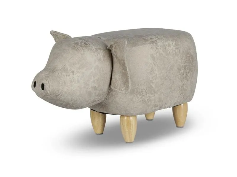 zoosy Kinderhocker Schwein Ernie Grau