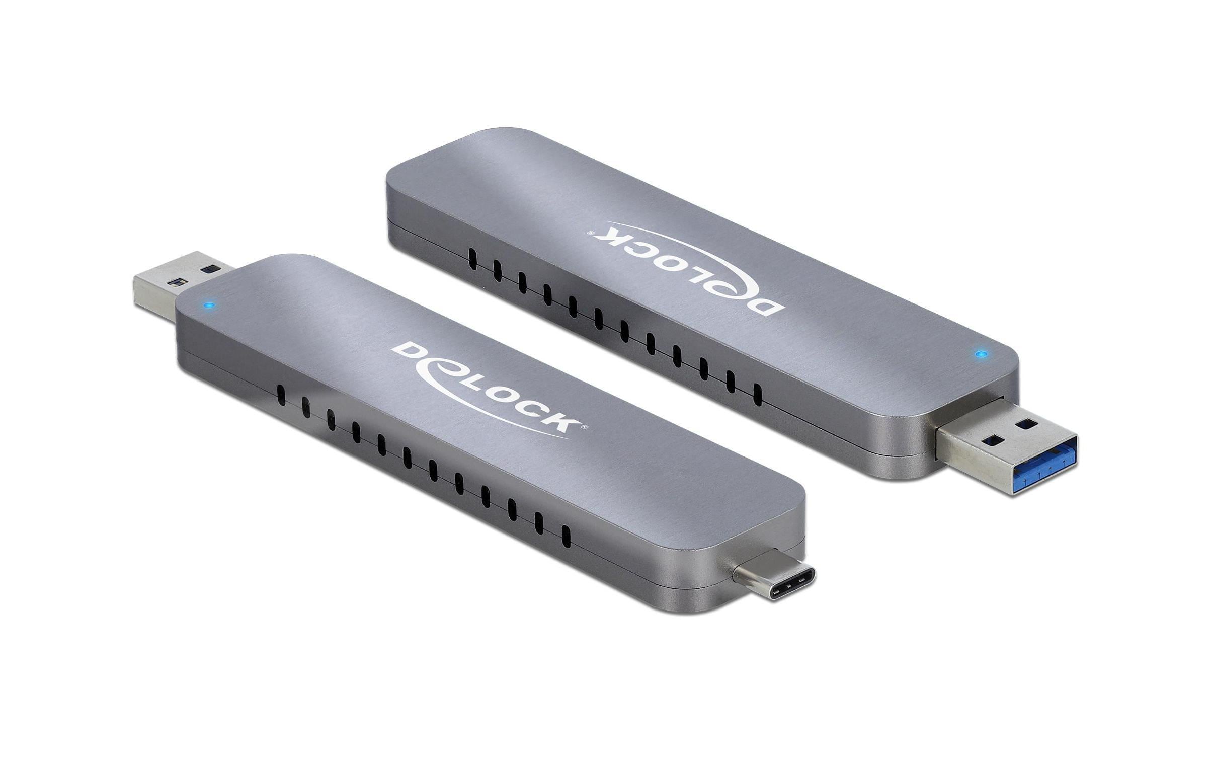 Delock Externes Gehäuse USB-A/C - NVME M.2 SSD Delock Externes Gehäuse USB-A/C - NVME M.2 SSD