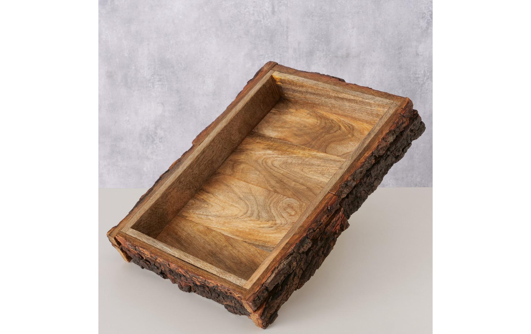 Boltze Dekoteller Barka Mangoholz, 37 x 5.5 cm