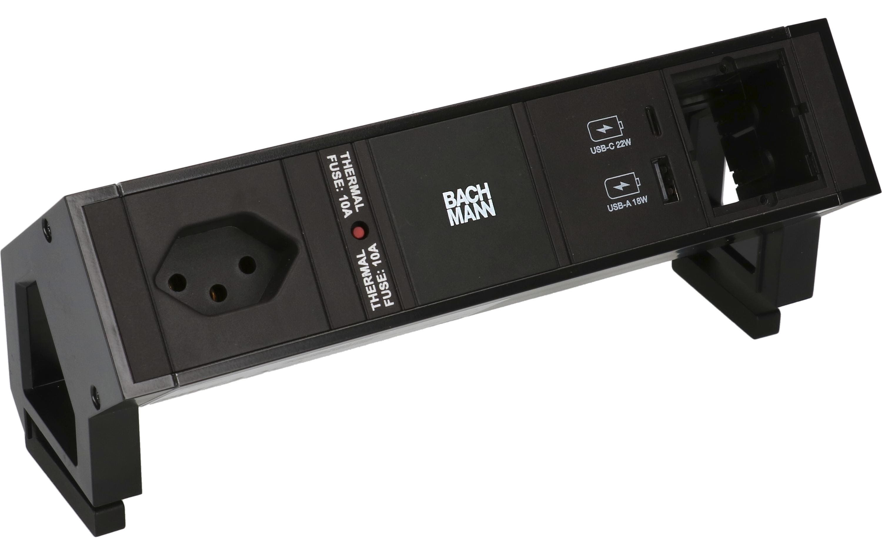 Bachmann Tischsteckdosenleiste DESK 2, 1x T13, 1x USB A/C, 1x Custom