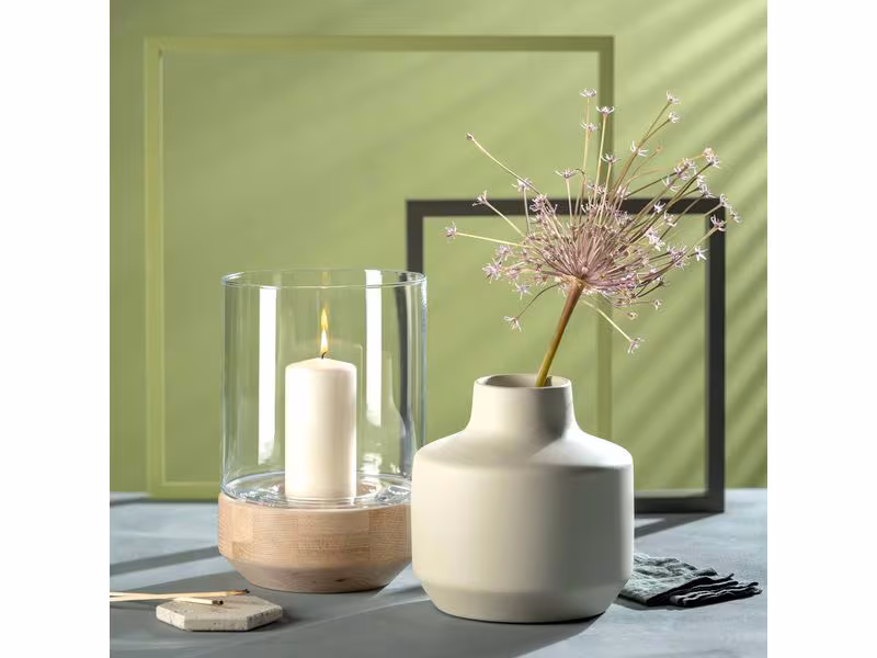 Leonardo Vase Milano 22 cm, Crème