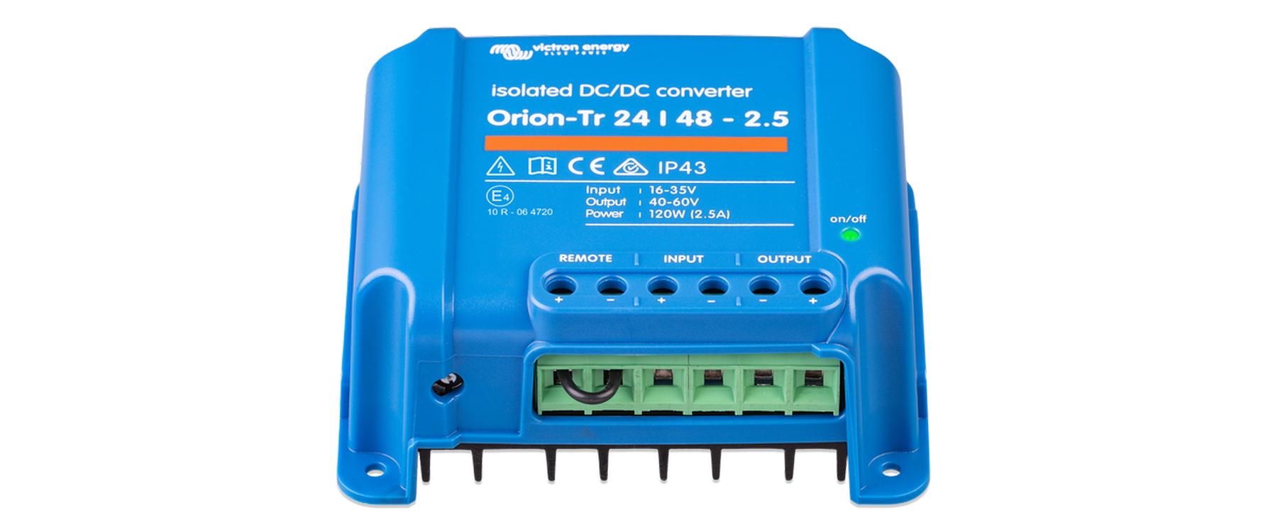 Victron DC/DC Spannungs-Wandler Orion-Tr 12-48 V, 2.5A 120 W Victron DC/DC Spannungs-Wandler Orion-Tr 12-48 V, 2.5A 120 W