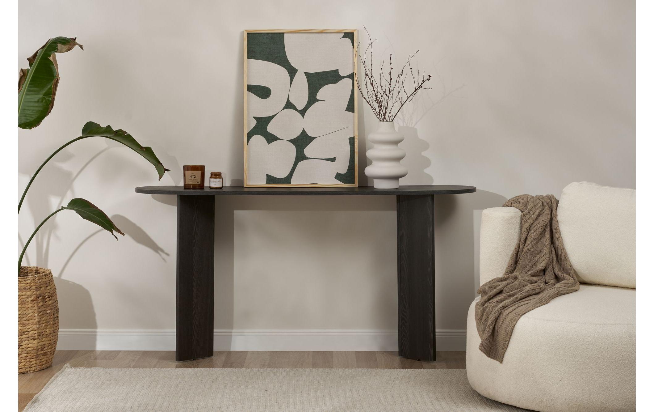 Woody Fashion Sideboard Sira Lumiere Black 150 x 75 cm, Schwarz