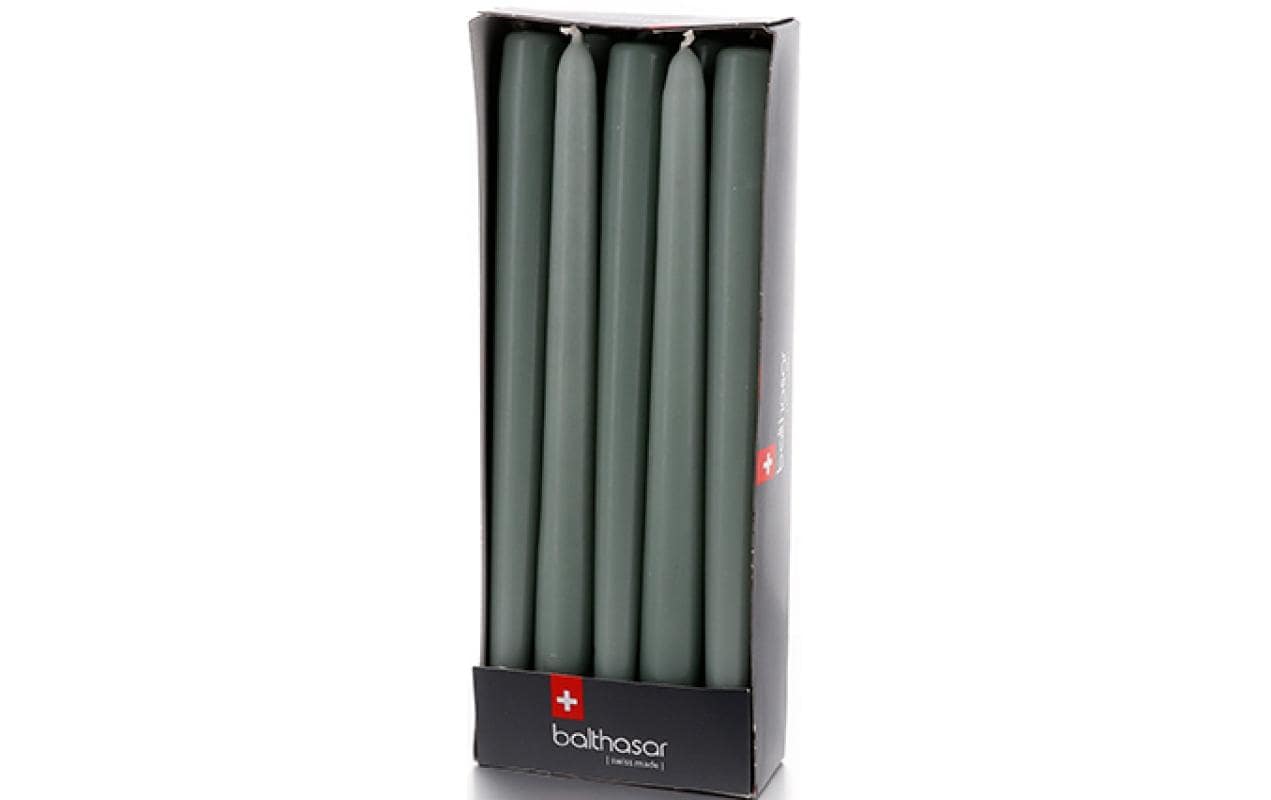balthasar Etoilekerze 24 cm x 2.2 cm, Hellgrün, 10 Stück