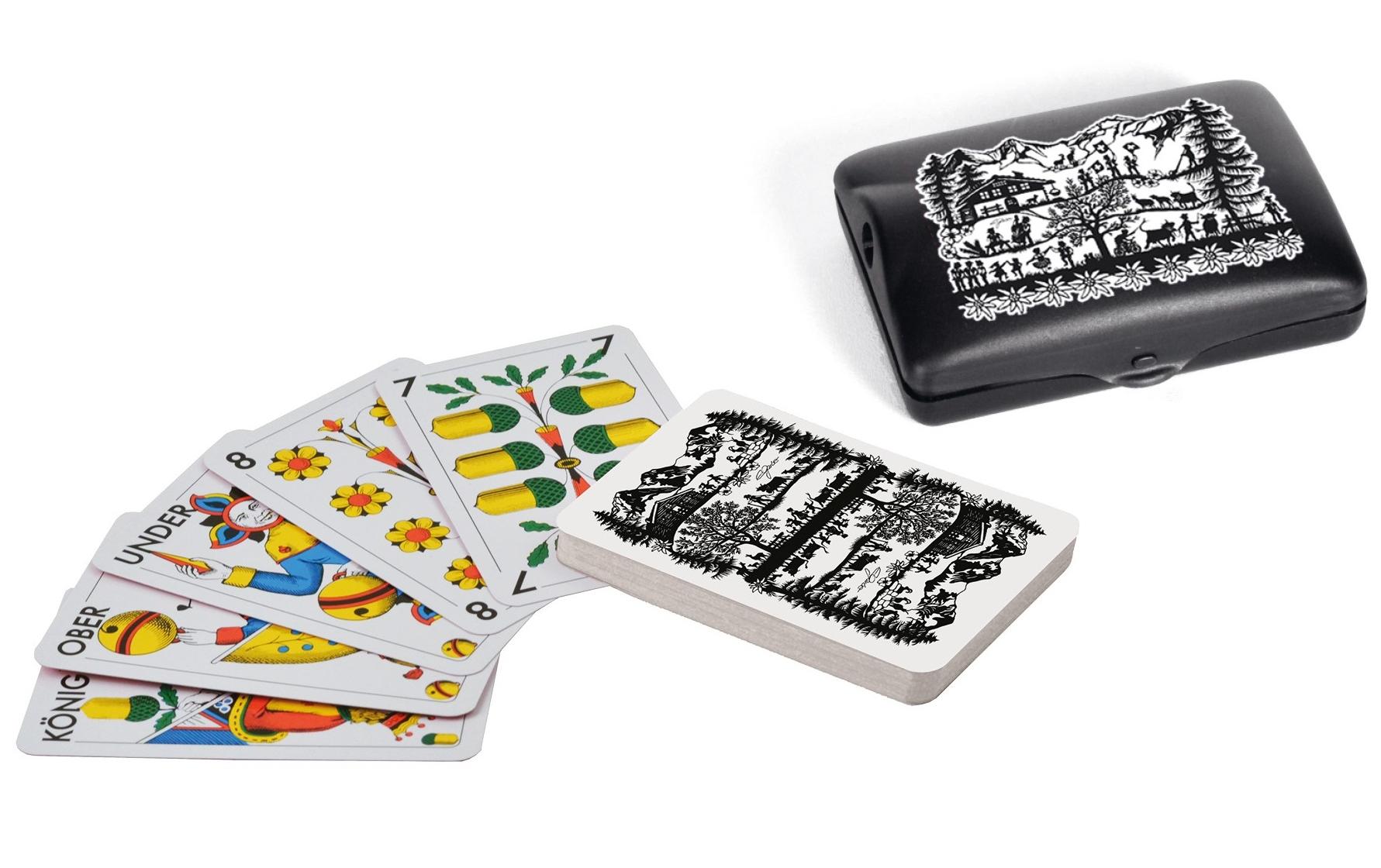 AGM Jass Scherenschnitt Jassbox schwarz/weiss Jass AGM Jass Scherenschnitt Jassbox schwarz/weiss Jass