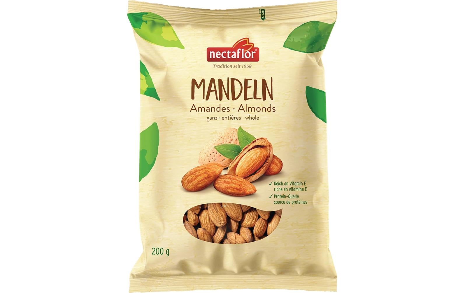 Nectaflor Mandeln ganz 200 g Nectaflor Mandeln ganz 200 g