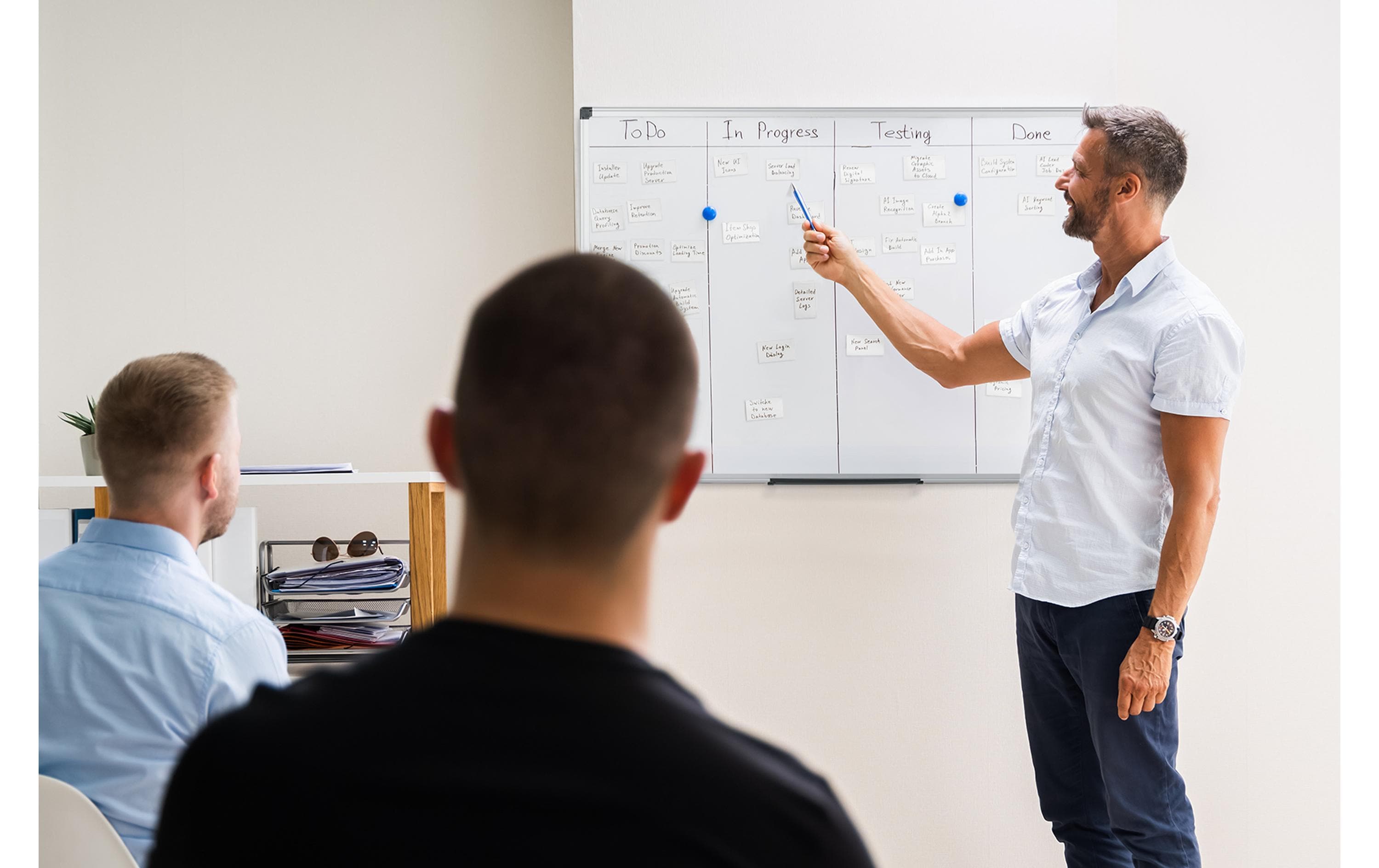 Bi-Office Magnethaftendes Whiteboard 120 cm x 180 cm, Weiss