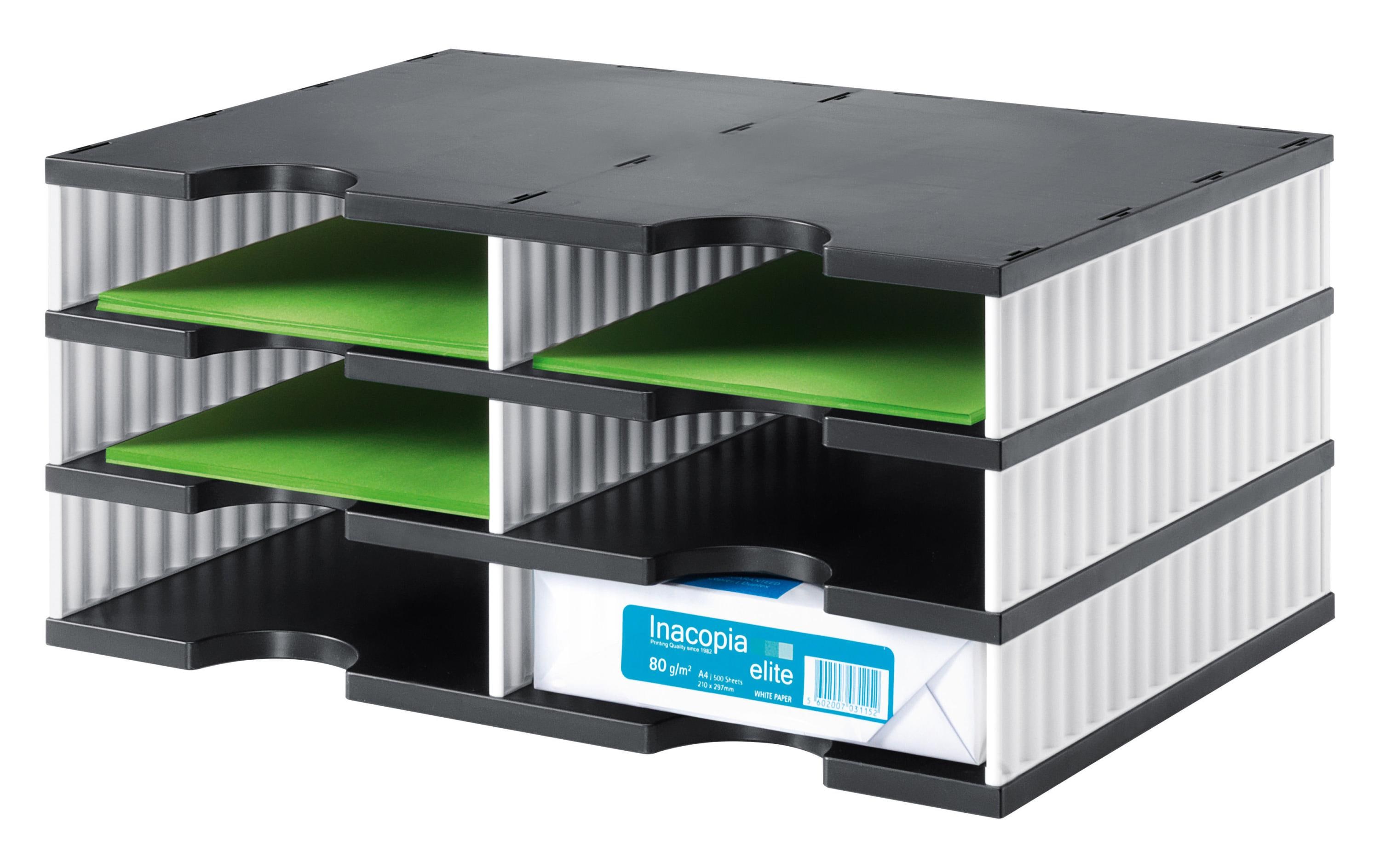 Styro Dokumentenablage styrodoc duo Standard, Weiss, 6 Fächer Styro Dokumentenablage styrodoc duo Standard, Weiss, 6 Fächer