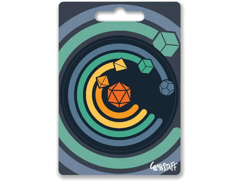 Glass Staff Circle of Dice Sticker Mehrfarbig Glass Staff Circle of Dice Sticker Mehrfarbig