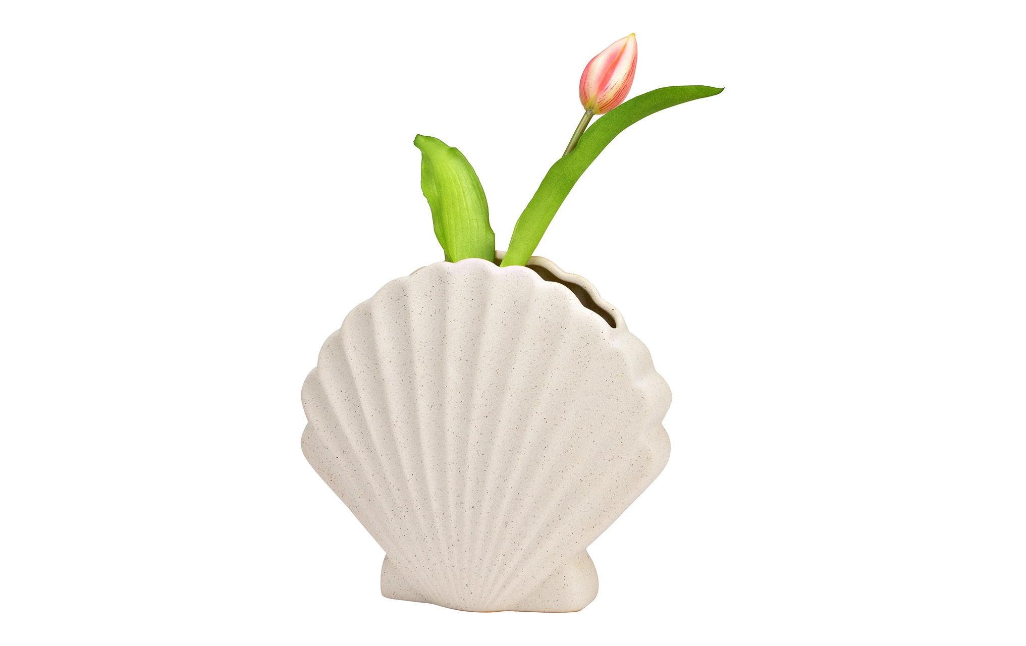 G. Wurm Vase Muschel 17 cm, Beige