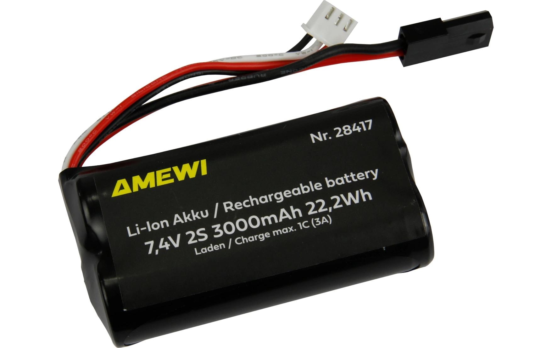 Amewi RC-Akku Li-Ion 2S 7.4 V 3000 mAh 5600 mAh Stecker