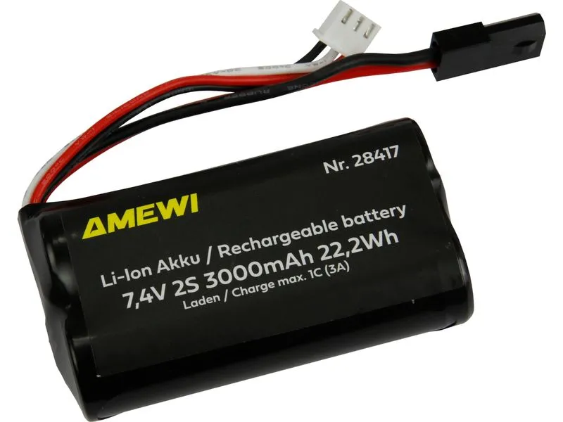 Amewi RC-Akku Li-Ion 2S 7.4 V 3000 mAh 5600 mAh Stecker Amewi RC-Akku Li-Ion 2S 7.4 V 3000 mAh 5600 mAh Stecker