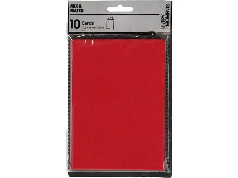 Creativ Company Blankokarte 10.5 x 15 cm ohne Couvert, Rot