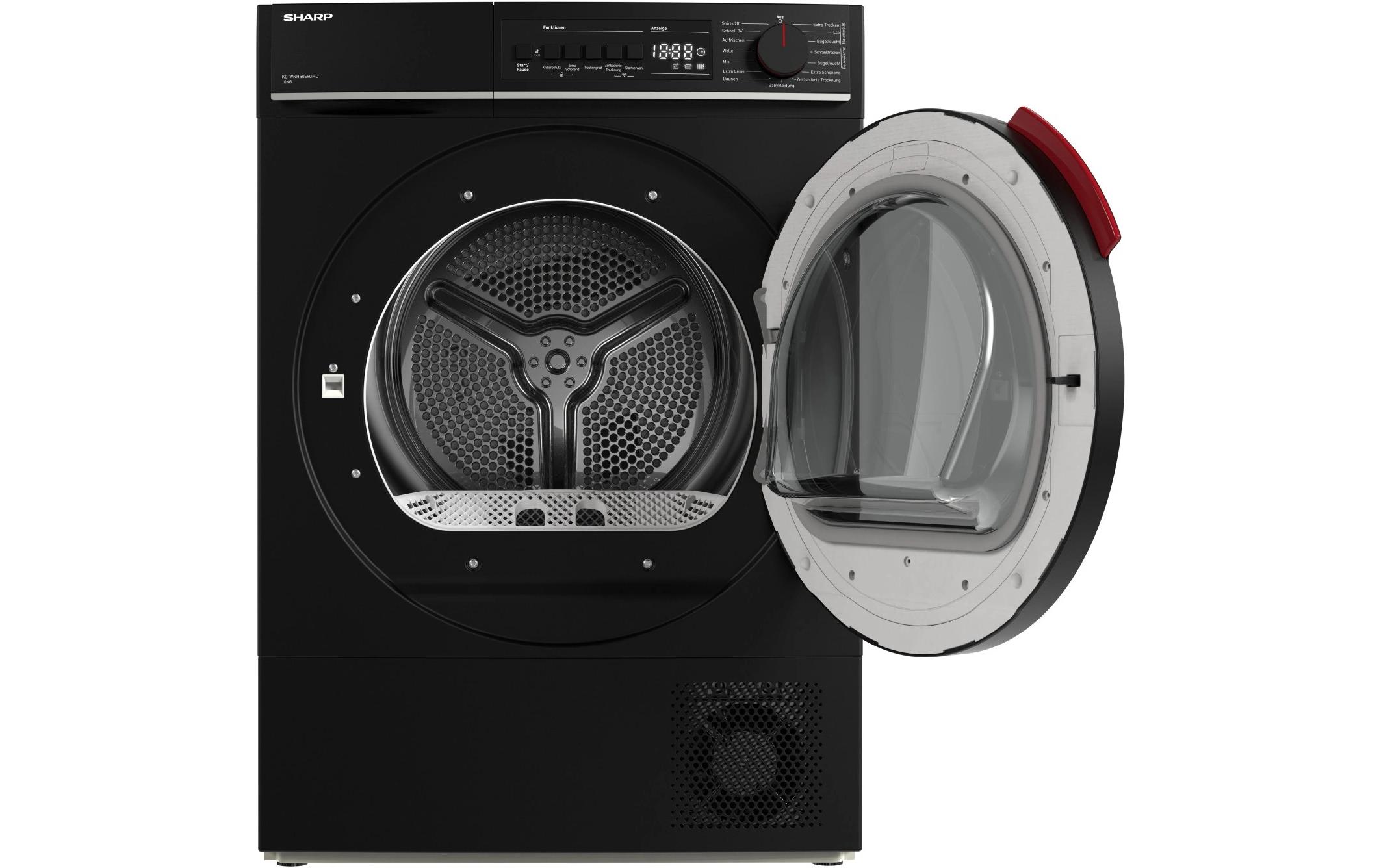 Sharp Wäschetrockner KD-WNHB0S9GMC 10 kg Schwarz Rechts