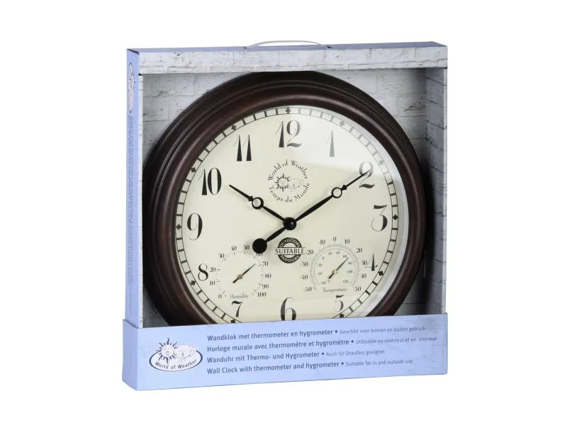Esschert Design Gartenuhr aus Kunststoff Ø 38.3 cm Esschert Design Gartenuhr aus Kunststoff Ø 38.3 cm