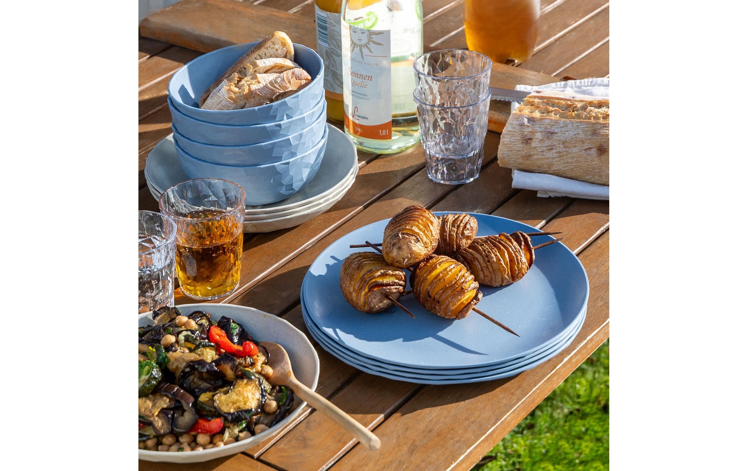 Koziol Speiseteller Club Ø 26cm, 1 Stück, Flower Blue