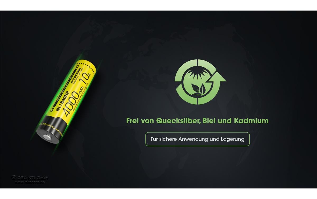 Nitecore Akku NL1840HP 4000 mAh