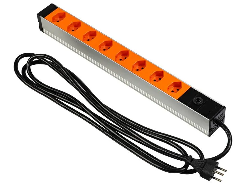 FURBER.power 19 Steckdosenleiste 8x T13 Orange FURBER.power 19 Steckdosenleiste 8x T13 Orange