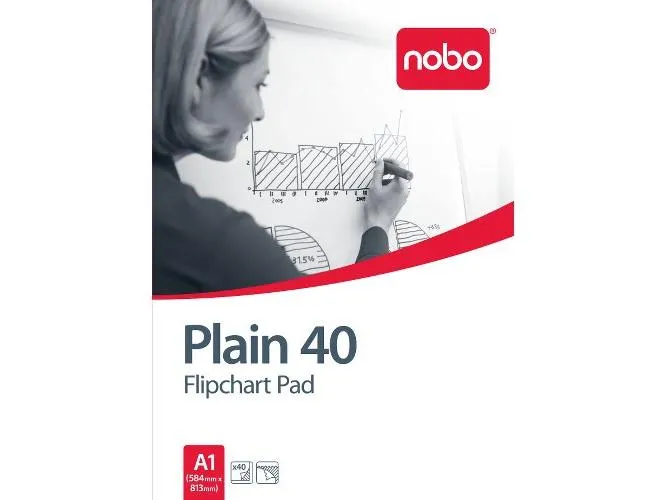 Nobo Flipchart Block 40 Blatt, blanko, 58 x 81 cm Weiss 1 Stück Nobo Flipchart Block 40 Blatt, blanko, 58 x 81 cm Weiss 1 Stück