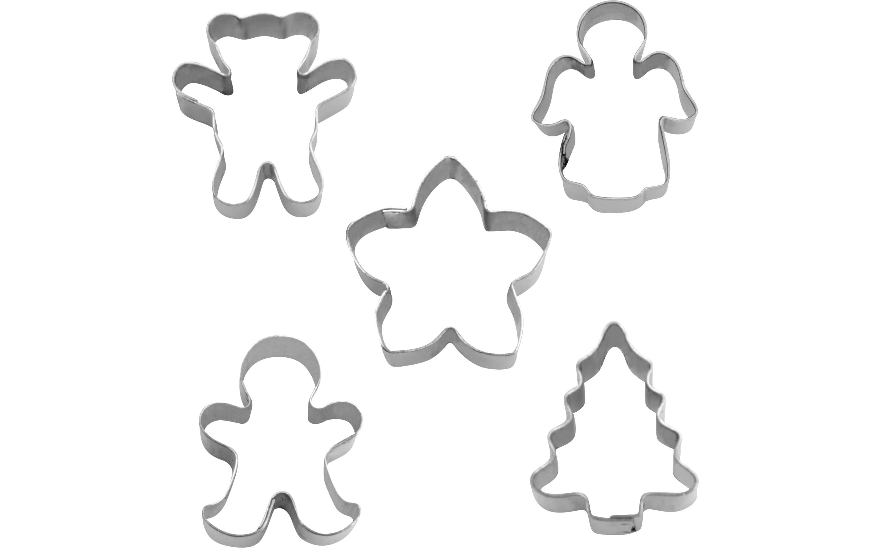 Städter Guetzli-Ausstecher Mini Weihnachten 5-teilig, 1.5 cm